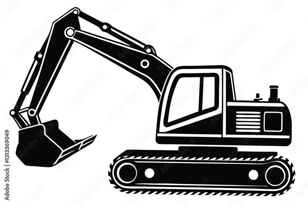 excavator silhouette black vector excavator silhouette black vector