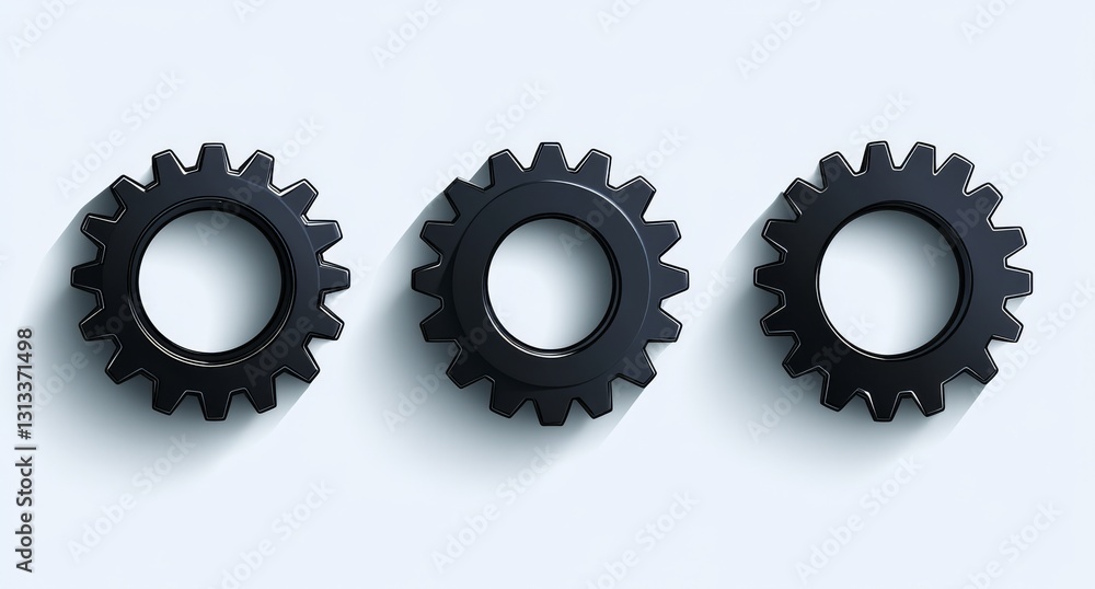 Icons for settings and gears. Silhouette and linear icons. Modern appearance Icons for settings and gears. Silhouette and linear icons. Modern appearance