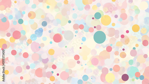 a childish pastel-toned circle background