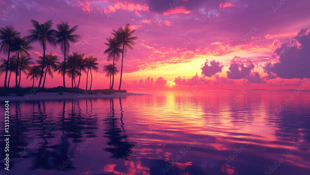 Tropical Island Sunset Paradise (1) Tropical Island Sunset Paradise (1)