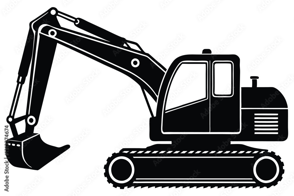 excavator silhouette vector excavator silhouette vector