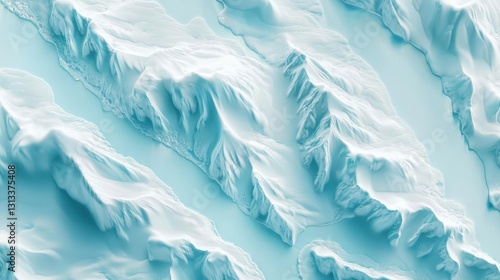 Wallpaper Mural Aerial View of Majestic Snow-Covered Mountain Ranges and Valleys Torontodigital.ca
