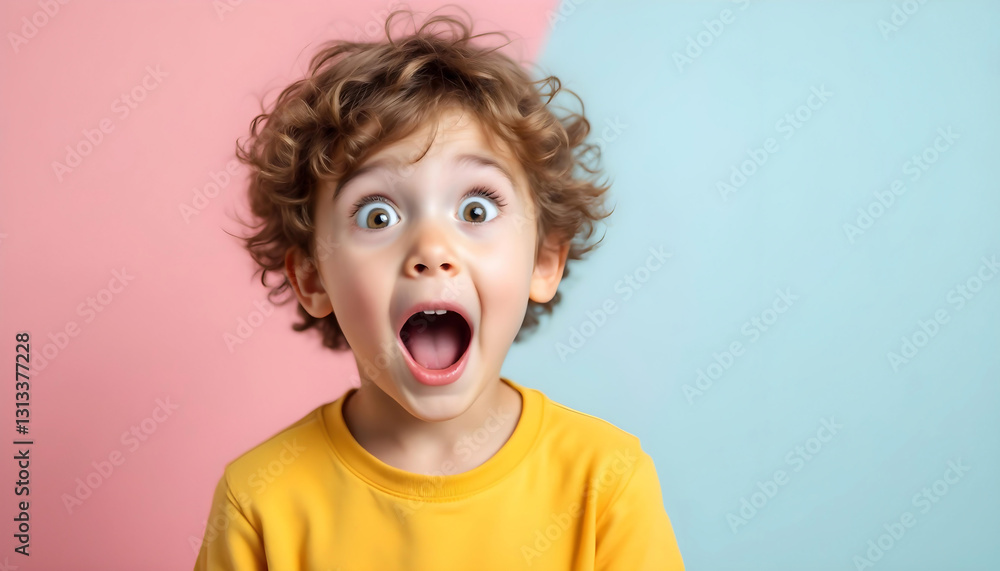 Little Boy Smiling with a Cute and Excited Expression Little Boy Smiling with a Cute and Excited Expression