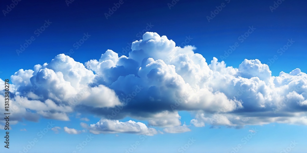 Sunny Afternoon Sky: Fluffy White Clouds Floating in a Clear Blue Heaven Sunny Afternoon Sky: Fluffy White Clouds Floating in a Clear Blue Heaven