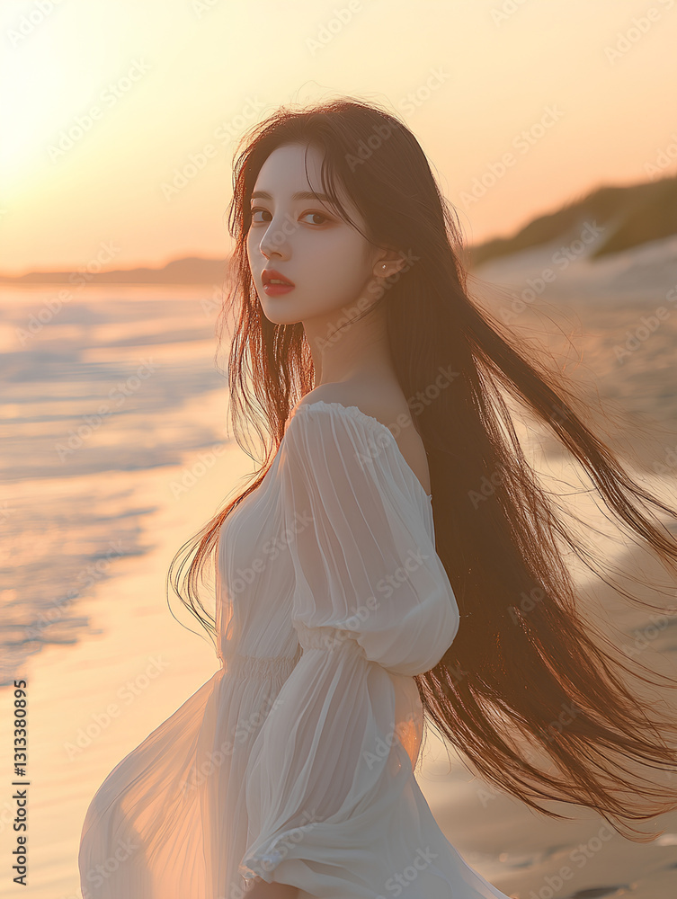 woman at sea sunset woman at sea sunset