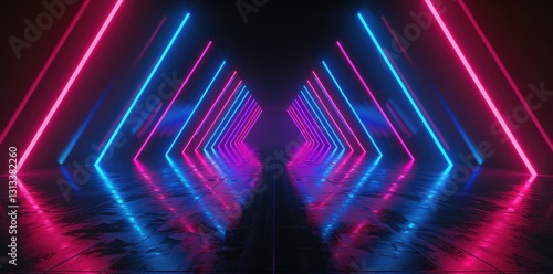 Cyber  digital  speed of light road speed concept. fast neon background  3d render  abstract geometric  colorful light  Glowing Circle  Urban Glow