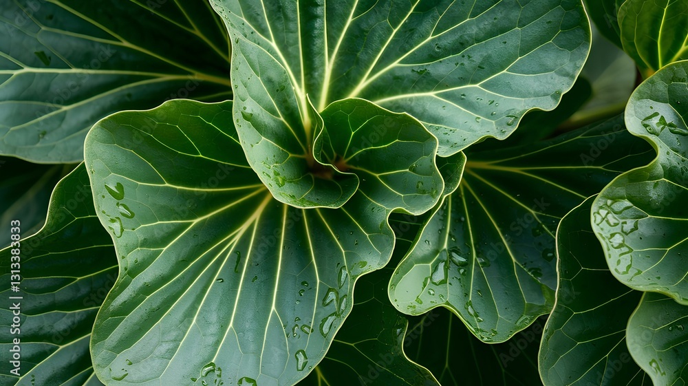 Fototapeta premium close up of a cabbage leaf