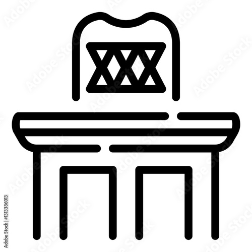 desk Line Icon