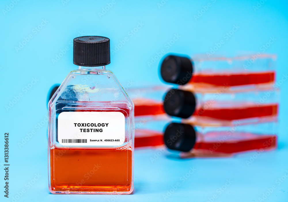 Fotografie Toxicology Testing Using cell cultures to evaluate the toxic