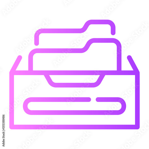 archives Line Gradient Icon
