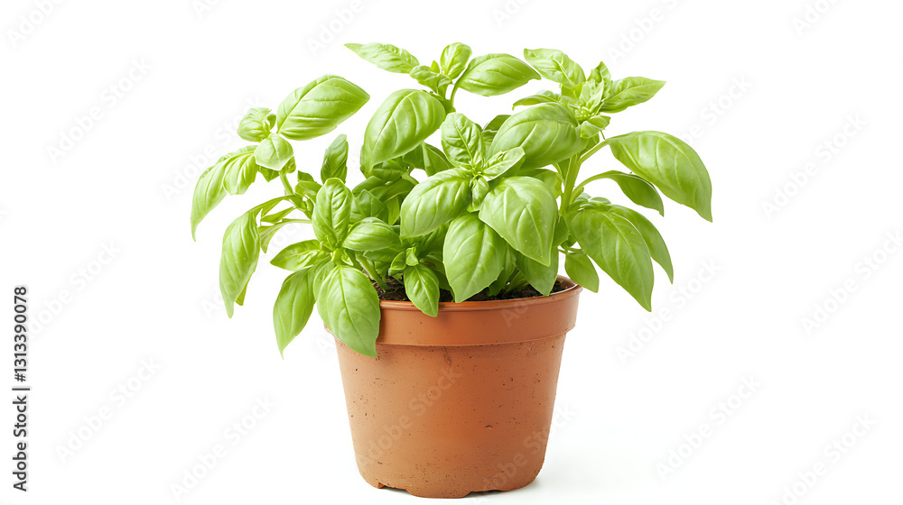 A potted plant with green leaves sits in a brown pot A potted plant with green leaves sits in a brown pot