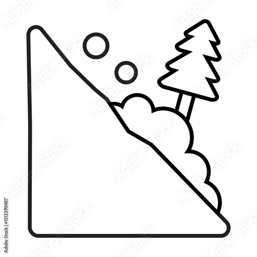 avalanche line icon