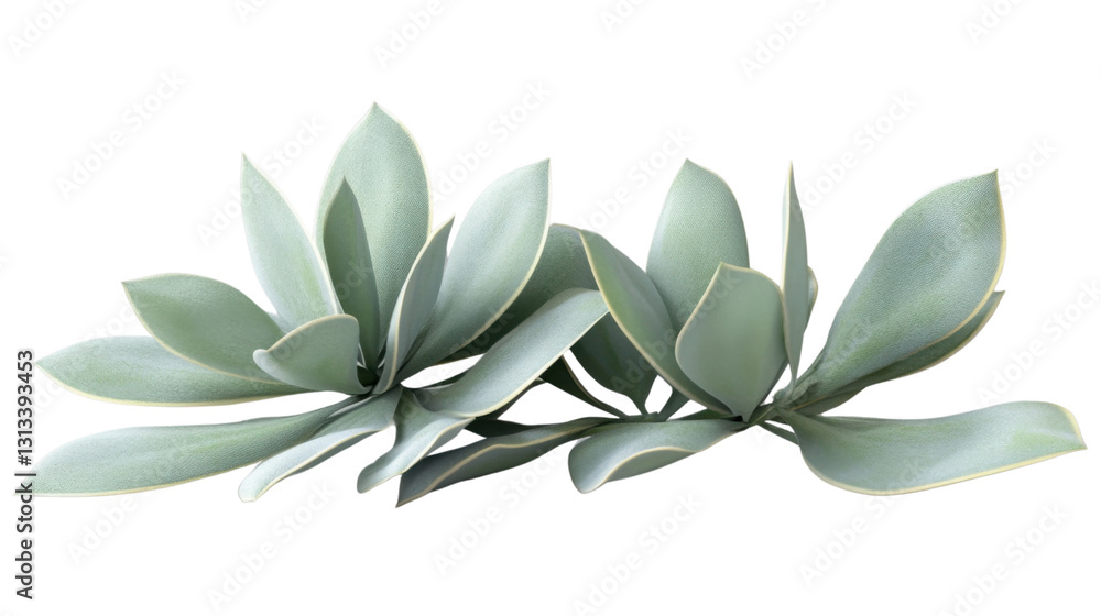 Obraz premium Soft green succulent plant growing with transparent background