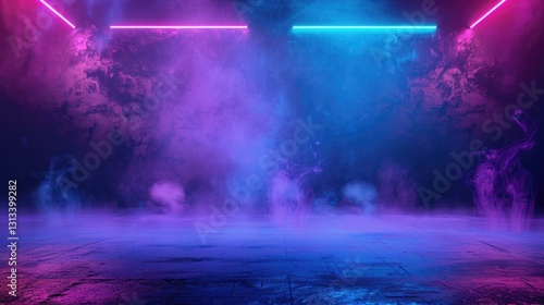 Cyber, digital, speed of light road speed concept. fast neon background, 3d render, abstract geometric, colorful light, Glowing Circle, Urban Glow