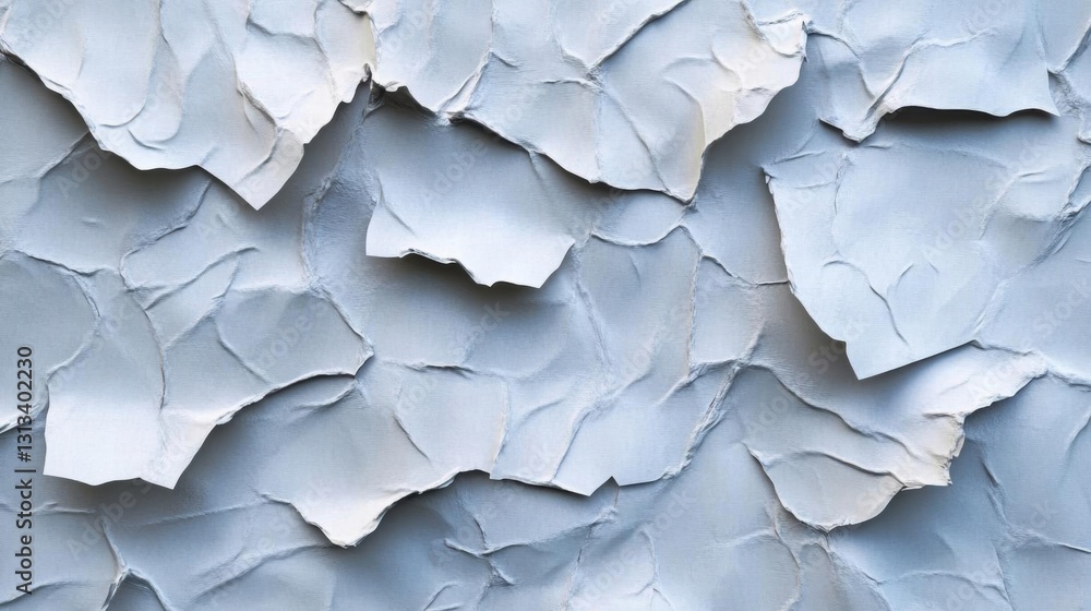 Abstract Crumpled Paper Texture: Light Blue, Wrinkled, Background Abstract Crumpled Paper Texture: Light Blue, Wrinkled, Background