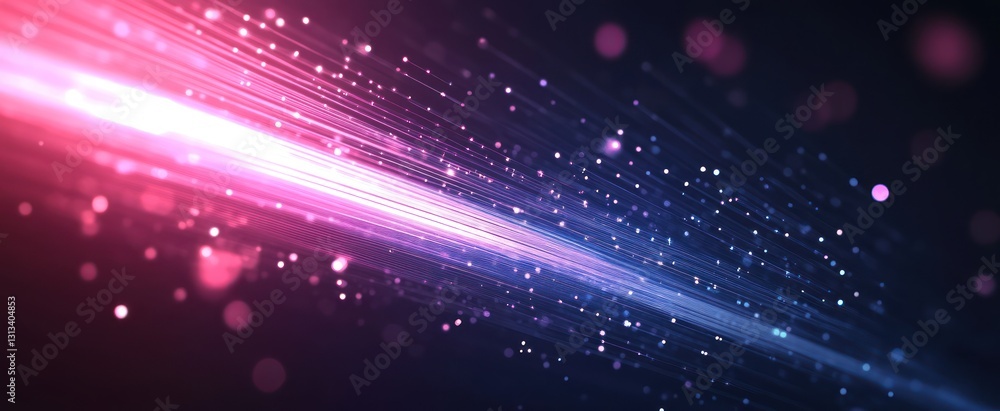 Fototapeta premium Abstract representation of data streams with bright pink and blue colors