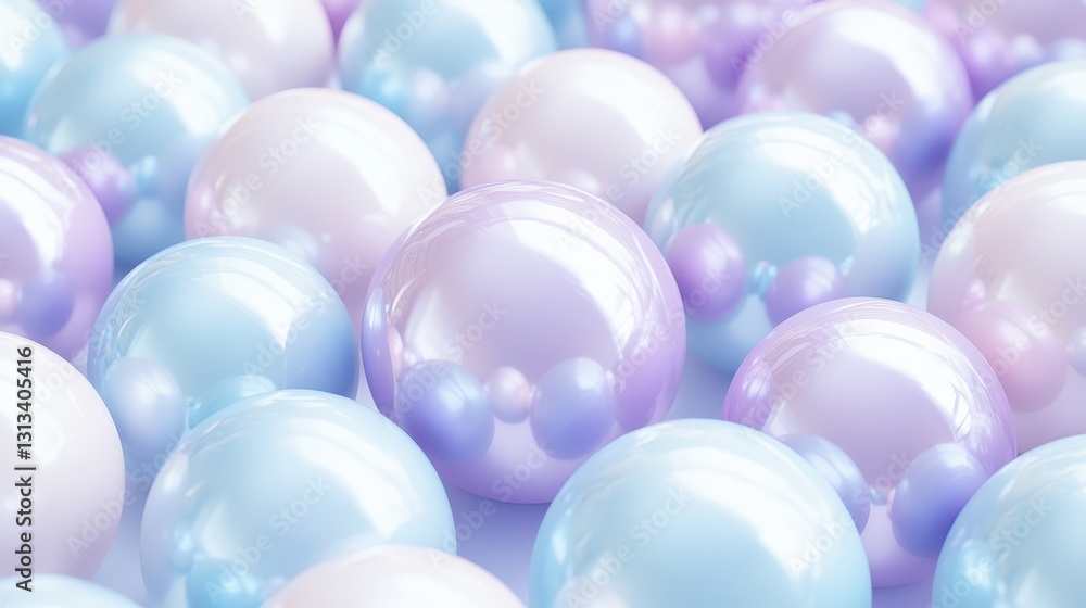 Soft Pastel Colored Spheres Arrangement in Gentle Light Background Soft Pastel Colored Spheres Arrangement in Gentle Light Background