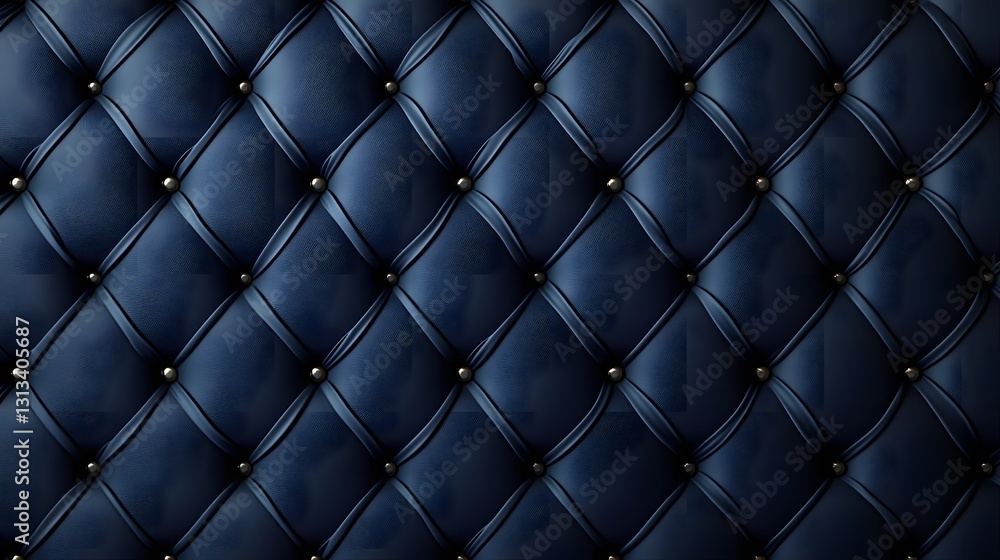 A close up image of a blue tufted upholstery design A close up image of a blue tufted upholstery design