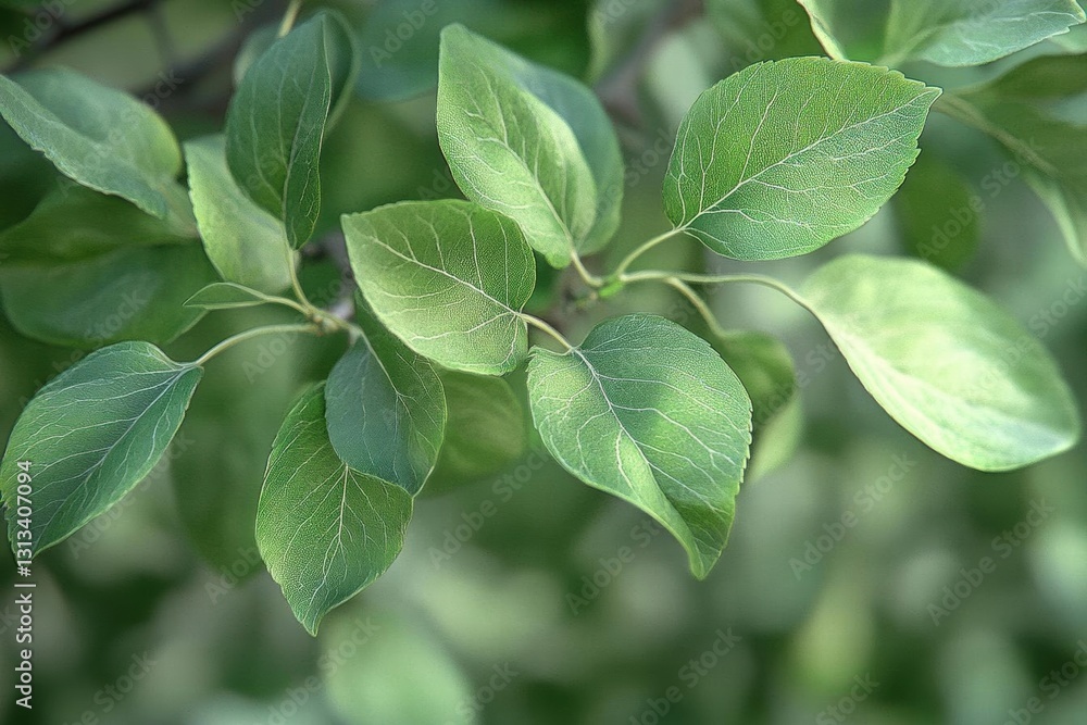 Close-Up of Green Leaves on a Branch Close-Up of Green Leaves on a Branch