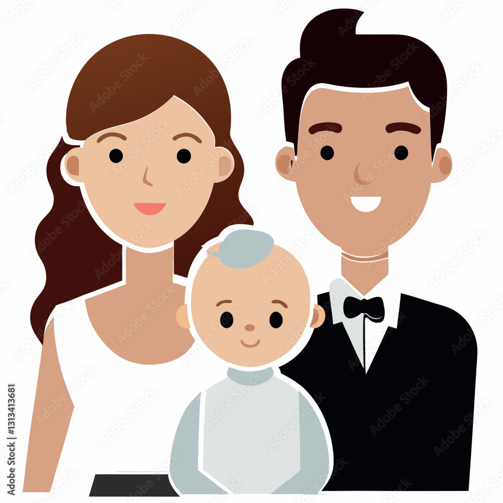 a-digitally-illustrated-family-portrait-featuring. a-digitally-illustrated-family-portrait-featuring.