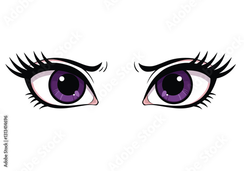 Witch eyes clipart illustration design. A pair of stylized witch eyes with a mystical and eerie appearance. Vector illustration design.