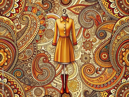 Wallpaper Mural Vintage Paisley Fashion Doodle Line Art Illustration Stock Photo Torontodigital.ca