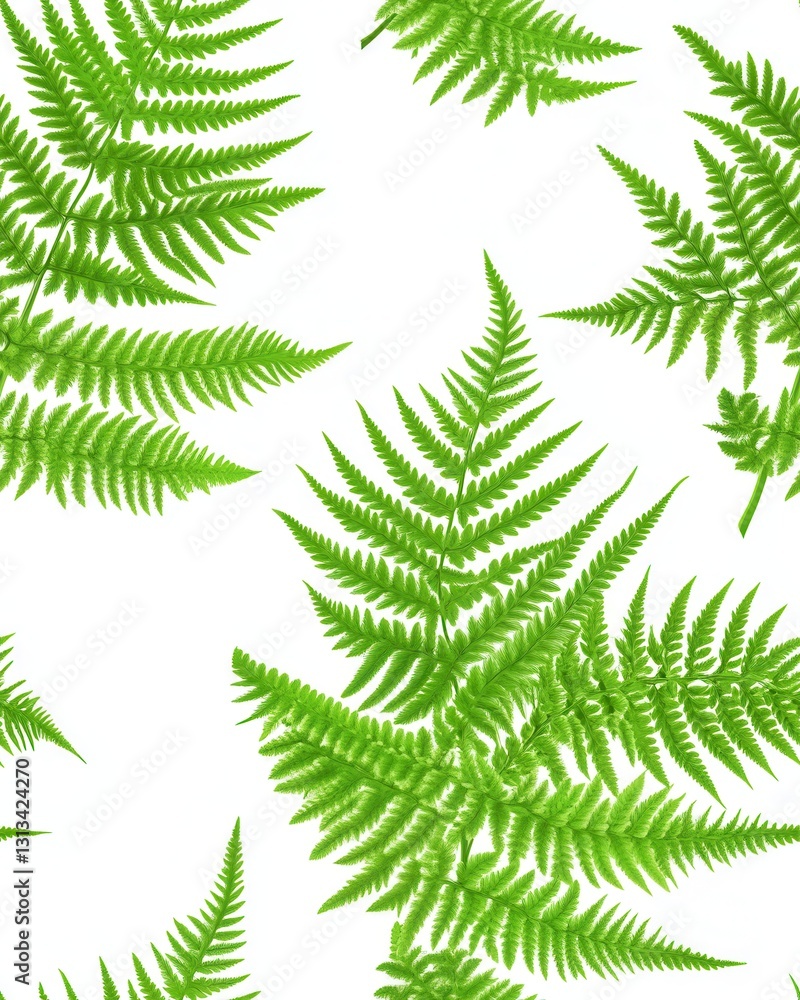 Elegant fern leaf pattern captured to showcase its intricate design and natural beauty in a seamless style Elegant fern leaf pattern captured to showcase its intricate design and natural beauty in a seamless style