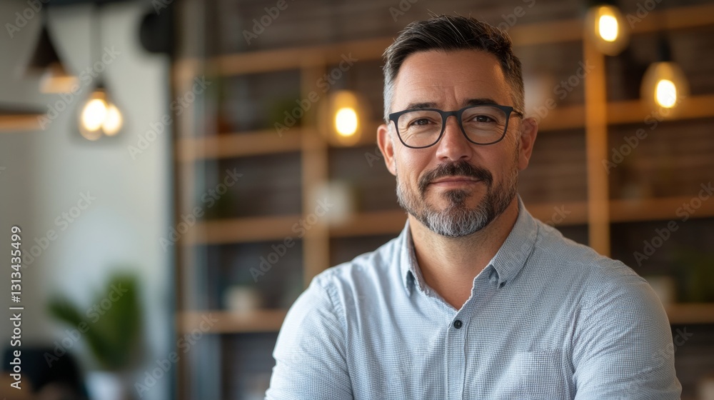A man wearing glasses A man wearing glasses