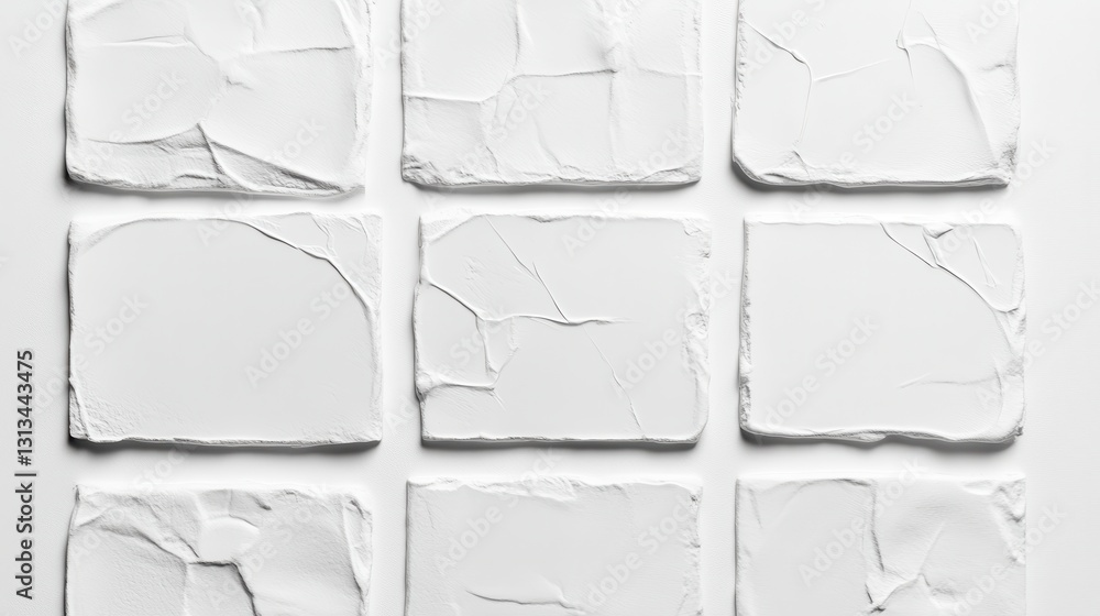 custom made wallpaper toronto digitalNine Off White Textured Rectangular Tiles on White Background