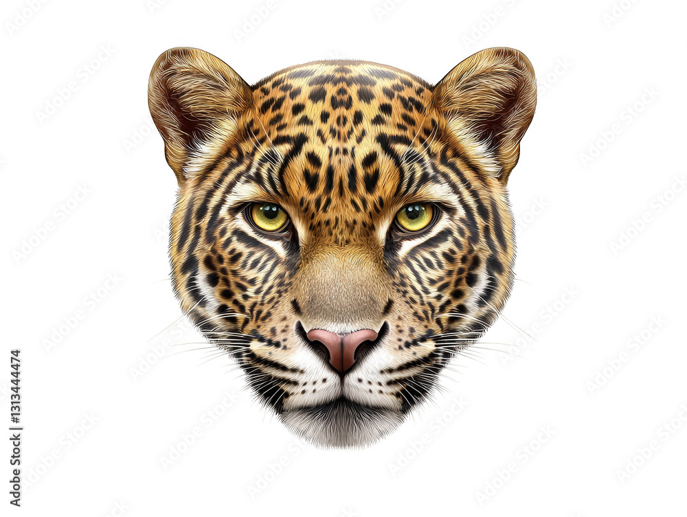 Obraz premium Intense gaze, closeup portrait of a majestic tiger's face, captivating striped beauty