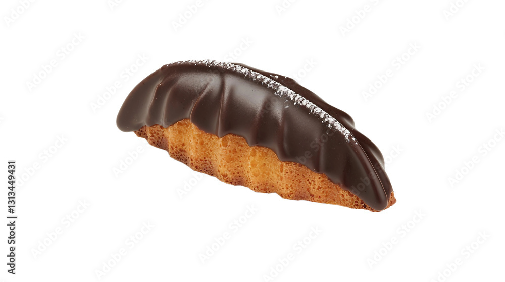 Dipped Madeleine on transparent background PNG. Dipped Madeleine on transparent background PNG.