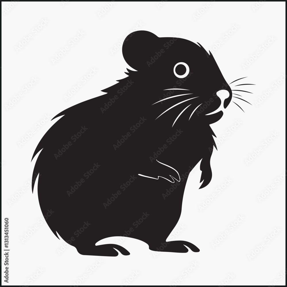 Fototapeta premium Hamster Animal Silhouette