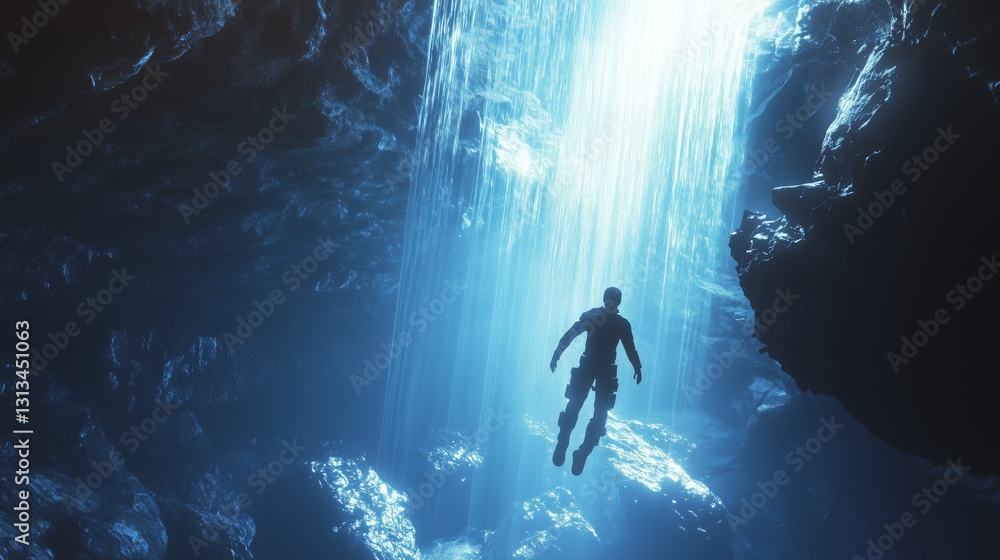 Fototapeta premium The light beneath the abyss