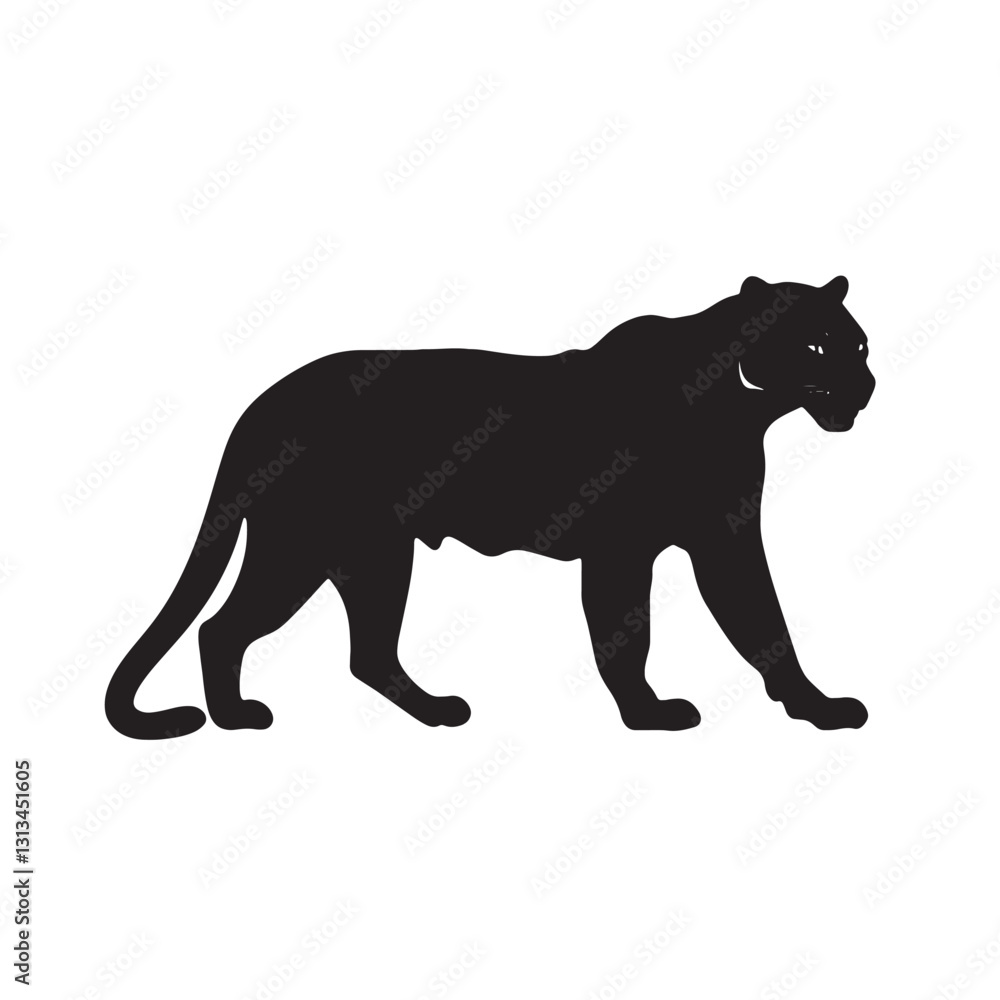 Agile Jaguar Silhouette in Motion Agile Jaguar Silhouette in Motion