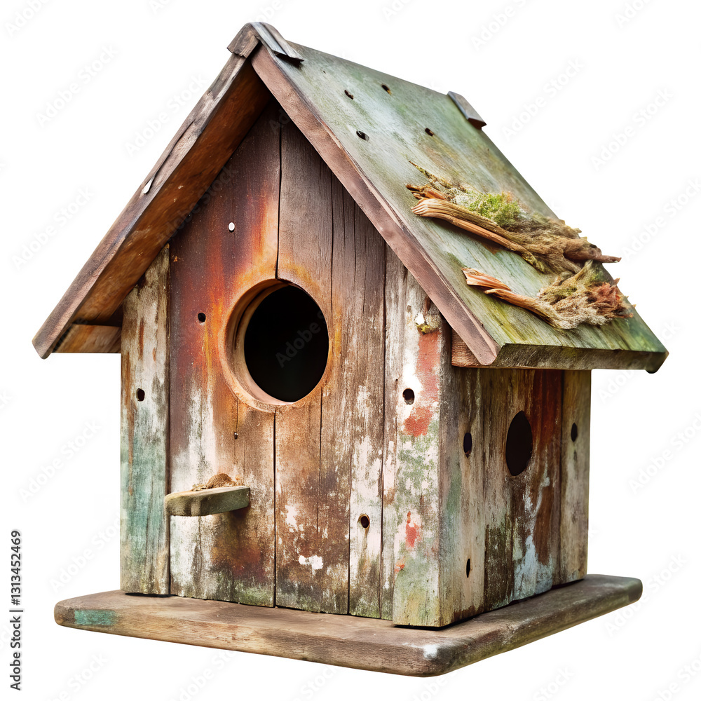 Rustic Charm Old Wooden Birdhouse with Peeling Paint 🌿🏡Vintage Birdhouse Beauty! Weathered Wood & Peeling Paint Aesthetic.AI Generated. Rustic Charm Old Wooden Birdhouse with Peeling Paint 🌿🏡Vintage Birdhouse Beauty! Weathered Wood & Peeling Paint Aesthetic.AI Generated.