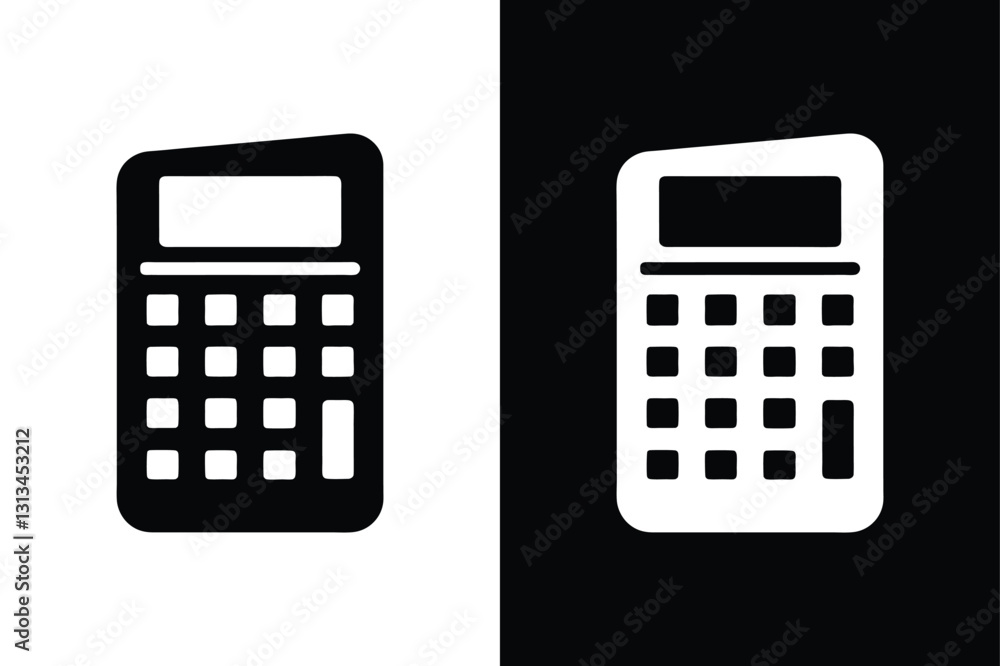 Minimalist Calculator Icon silhouette Sleek & Modern Design Minimalist Calculator Icon silhouette Sleek & Modern Design