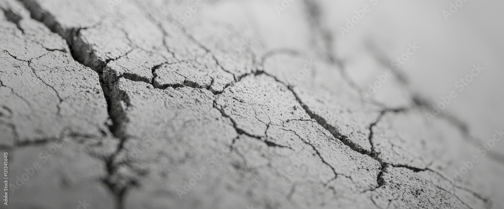 Fototapeta premium Detailed Gray Cracked Surface with Fine Textures and Patterns