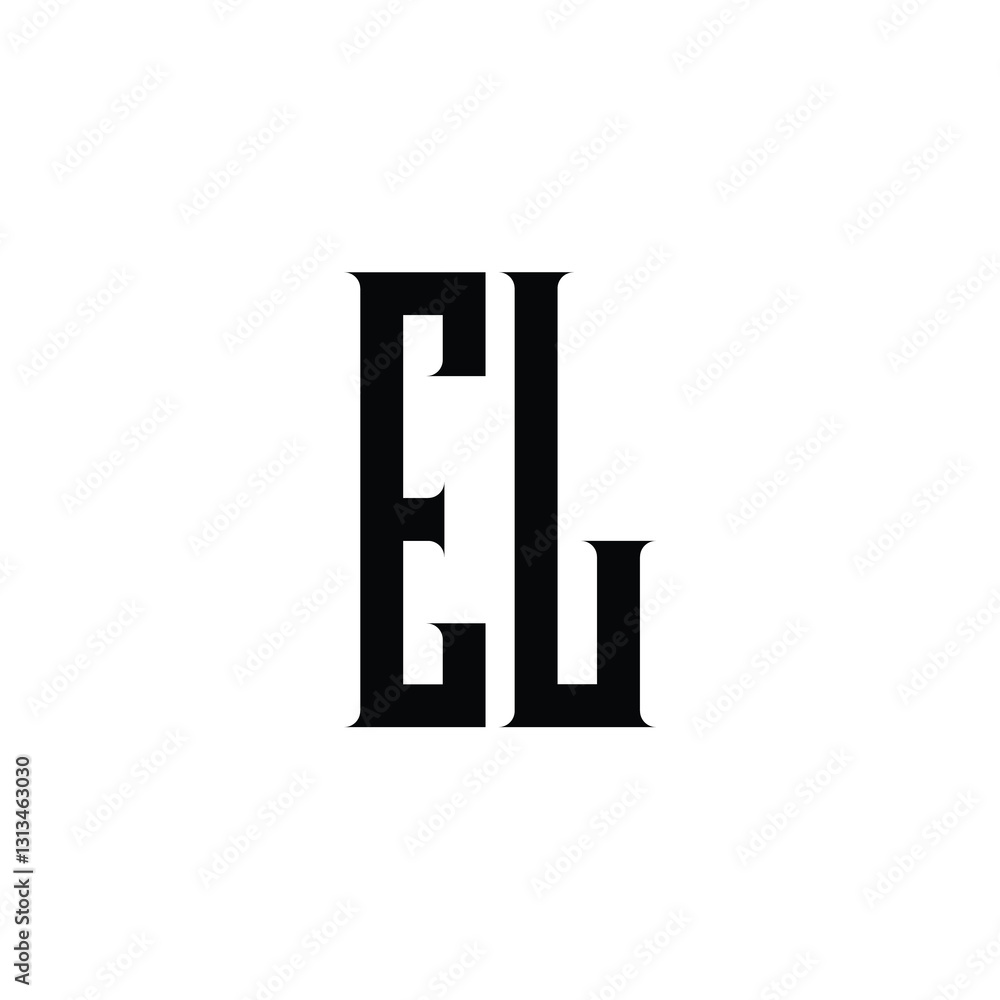 EL monogram logo design letter text name symbol monochrome logotype alphabet character simple logo EL monogram logo design letter text name symbol monochrome logotype alphabet character simple logo