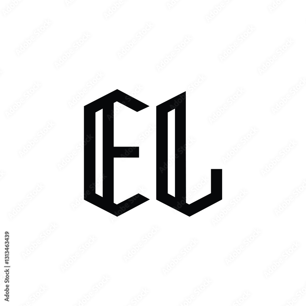 EL monogram logo design letter text name symbol monochrome logotype alphabet character simple logo EL monogram logo design letter text name symbol monochrome logotype alphabet character simple logo