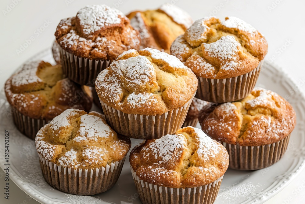 a white plate containing several muffins a white plate containing several muffins
