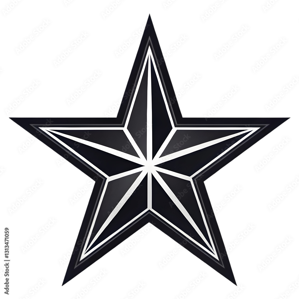 Obraz premium Black Star Icon: Graphics, Design, Vector on transparent background