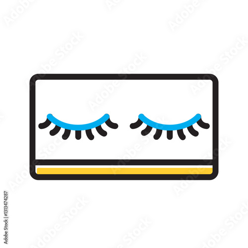 Vector multi color icon for Flare lashes