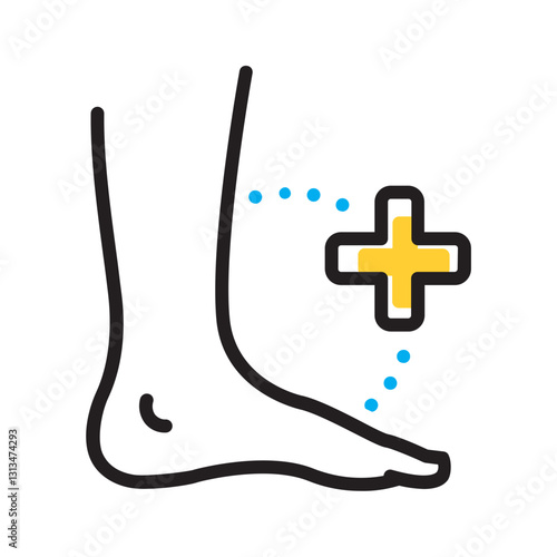 Vector multi color icon for Podiatry