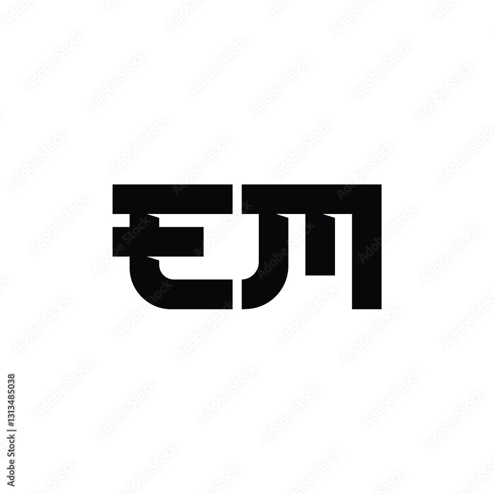 EM monogram logo design letter text name symbol monochrome logotype alphabet character simple logo EM monogram logo design letter text name symbol monochrome logotype alphabet character simple logo