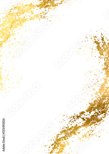 Pieces flakes of golden flakes shimmer, gold foil on vertical png transparent background. Abstract shiny gold glitter png design element. Premium design,wedding,vip cover template,grand opening,flyer.