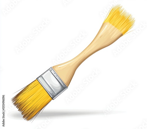 Paintbrush angled, illustration, for painting photo