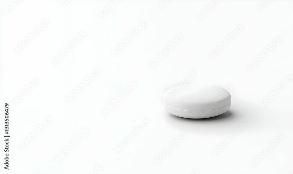 Minimalist White Container on Clean Surface for Modern Aesthetic Minimalist White Container on Clean Surface for Modern Aesthetic