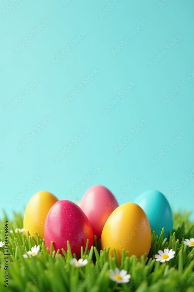 Vibrant Easter eggs, various colors, isolated , image, white background Vibrant Easter eggs, various colors, isolated , image, white background