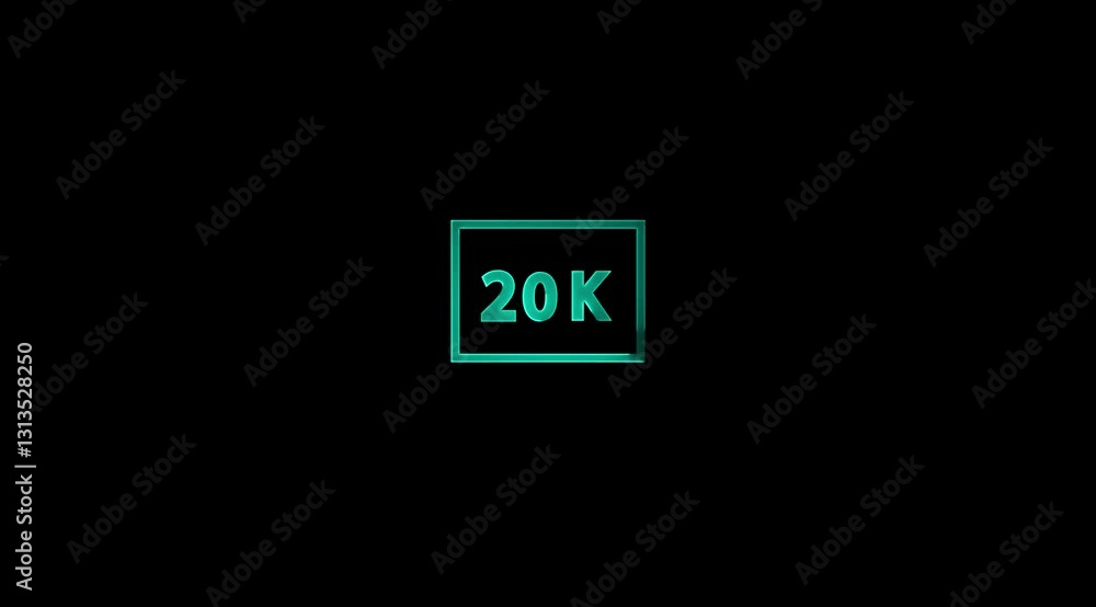 Fiery 20k Text Effect with Glowing Orange Flames on Black Background Fiery 20k Text Effect with Glowing Orange Flames on Black Background