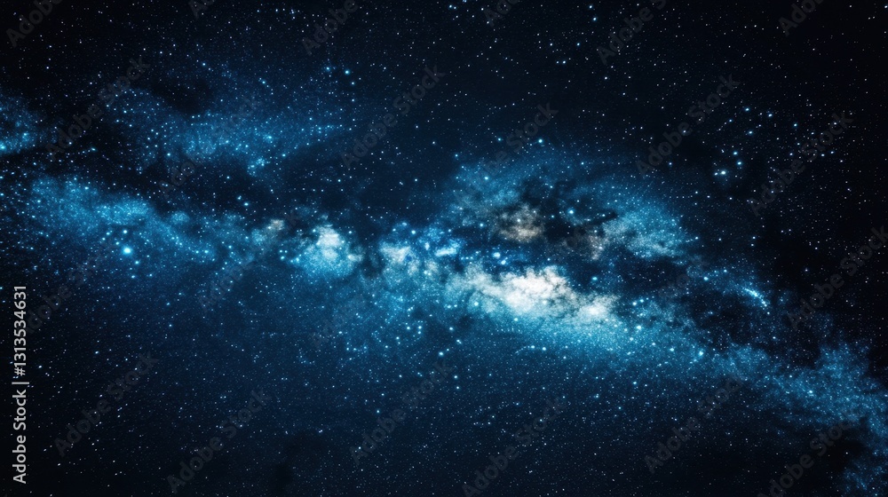 A breathtaking view of a night sky filled with sparkling stars and swirling galactic clouds. The deep blue backdrop creates a serene atmosphere perfect for cosmic exploration. A breathtaking view of a night sky filled with sparkling stars and swirling galactic clouds. The deep blue backdrop creates a serene atmosphere perfect for cosmic exploration.
